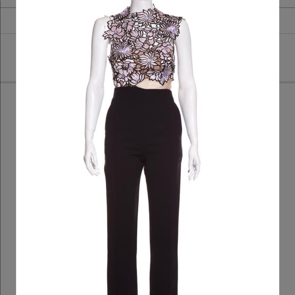 Self-Portrait Flower Lace Jumpsuit!💜🖤